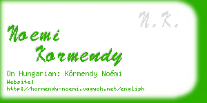 noemi kormendy business card