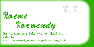 noemi kormendy business card